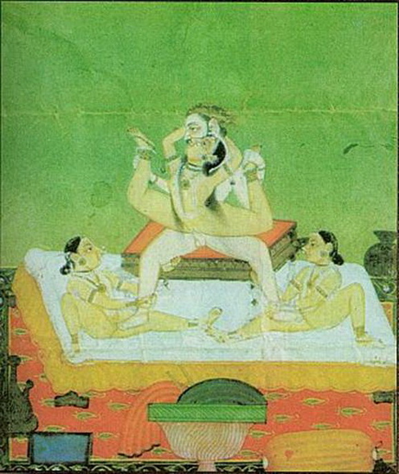 индийская пирамида. картинка художественной эротики, ню, живопись