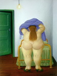 Кубышка рисунок женщины с животным 0302