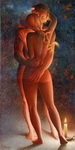 Эльфы рисунок женщины с животным 0305