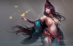 нарисованная полная девушка обои 15