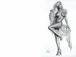 нарисованные девушки обои 93