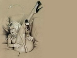 нарисованные девушки обои 57