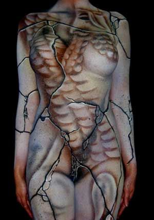 Окаменелость.   фото бодиарта, body art