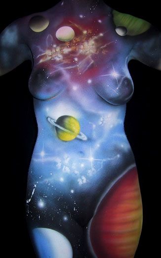 Космос, body art