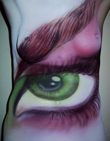 Бровь и глаз, body art