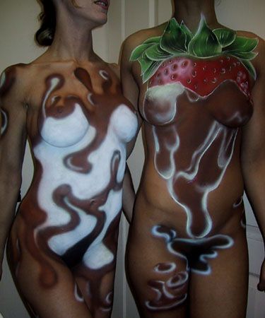 Кофе со сливками, body art