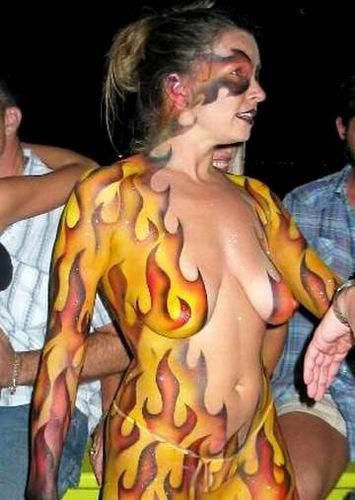 Костер. фото бодиарта, body art