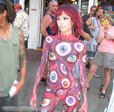 Инопланетные глазки, body art