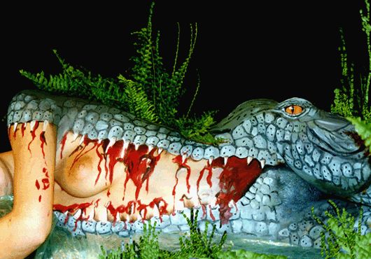 В пасти крокодила, body art