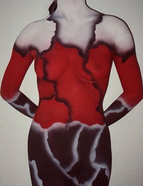 Обрывки.  фото бодиарта девушки, body art