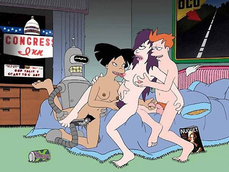 пьяная оргия голой Лилы и других персонажей из мультсериала Футурама