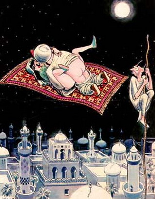 ковер-самолет почти идеальное место для секса, сюжет порно прикола, эротический прикол