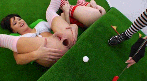 gif прикол, гольф в офисе