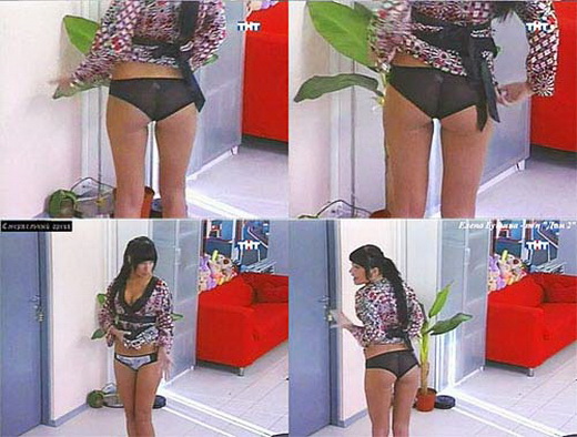 фото толстая попка Елены Бушиной в черных трусиках на кадрах из Дом-2